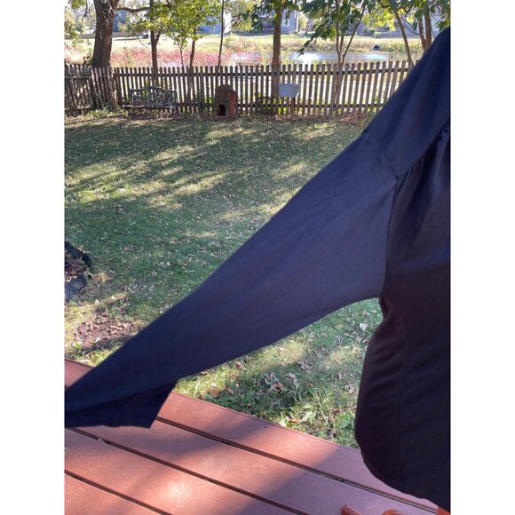 Old Navy Womens Black Rayon XL Long Sleeve Tunic Top Light Goth - Picture 4 of 9